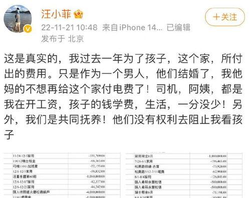 汪小菲爆料清单最新,揭秘娱乐圈不为人知的幕后故事